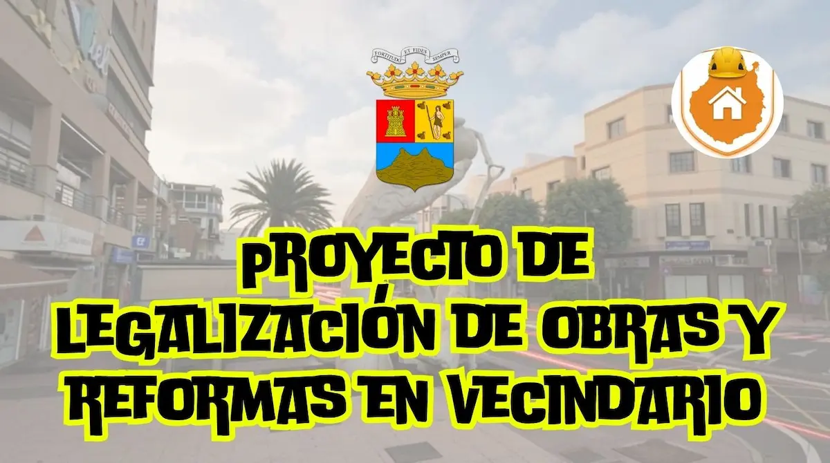 Un aparejador realiza mediciones técnicas con cinta métrica en el garaje reformado de un dúplex residencial en Casa Pastores, Vecindario.