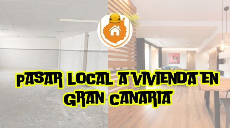 Un local comercial a pie de calle diáfano con techos altos en proceso de reforma para convertirse en una vivienda tipo loft en Gran Canaria.