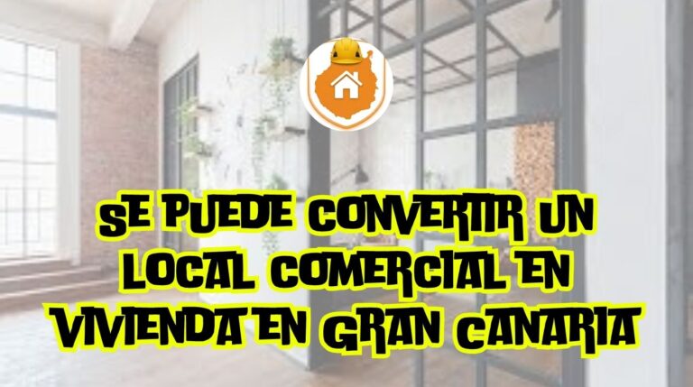 Una persona parada frente al escaparate de un local comercial cerrado con cartel de venta, pensando si se puede transformar en vivienda en Gran Canaria.