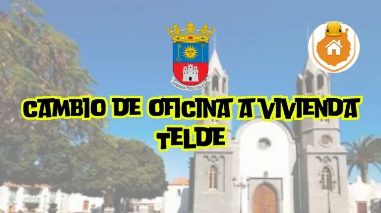Plano técnico de distribución interior y reforma para la reconversión y el cambio de uso de oficina a vivienda en Telde conforme a las normas del ayuntamiento.