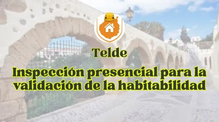 Aparejador profesional inspeccionando las instalaciones de una vivienda en Telde para expedir el certificado técnico de segunda ocupación.
