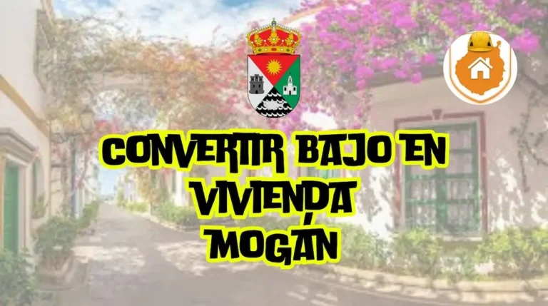 Planta calle comercial de un edificio reformada como apartamento moderno fuera de zona hotelera, mostrando los requisitos para convertir bajo en vivienda en Mogán.