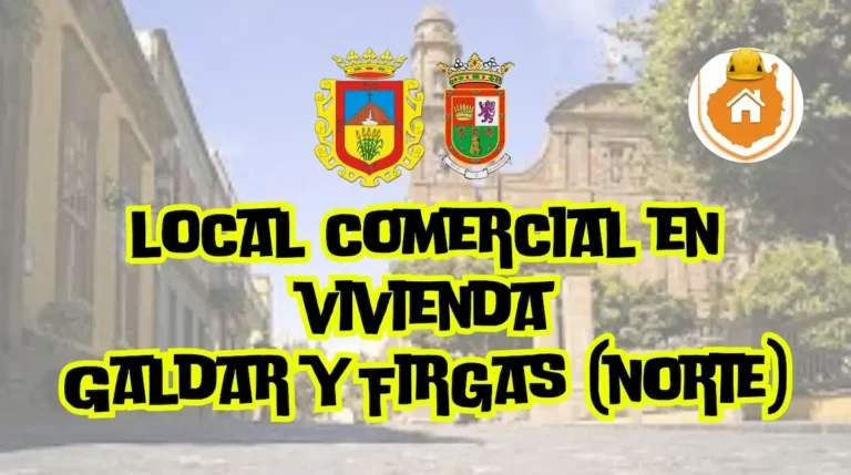Planta calle de un bajo tradicional rehabilitada como loft residencial respetando la fachada, cumpliendo las normas para establecer un local comercial en vivienda en Gáldar y Firgas.